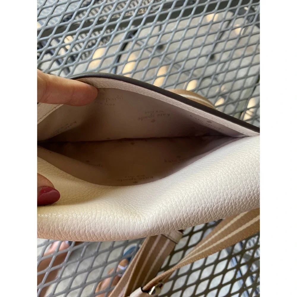 Kate Spade Bag Rosie Cream Pebbled Leather Small Flap Camera Crossbody